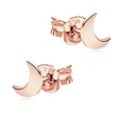 Crescent Moon Shaped Silver Ear Stud STS-5306